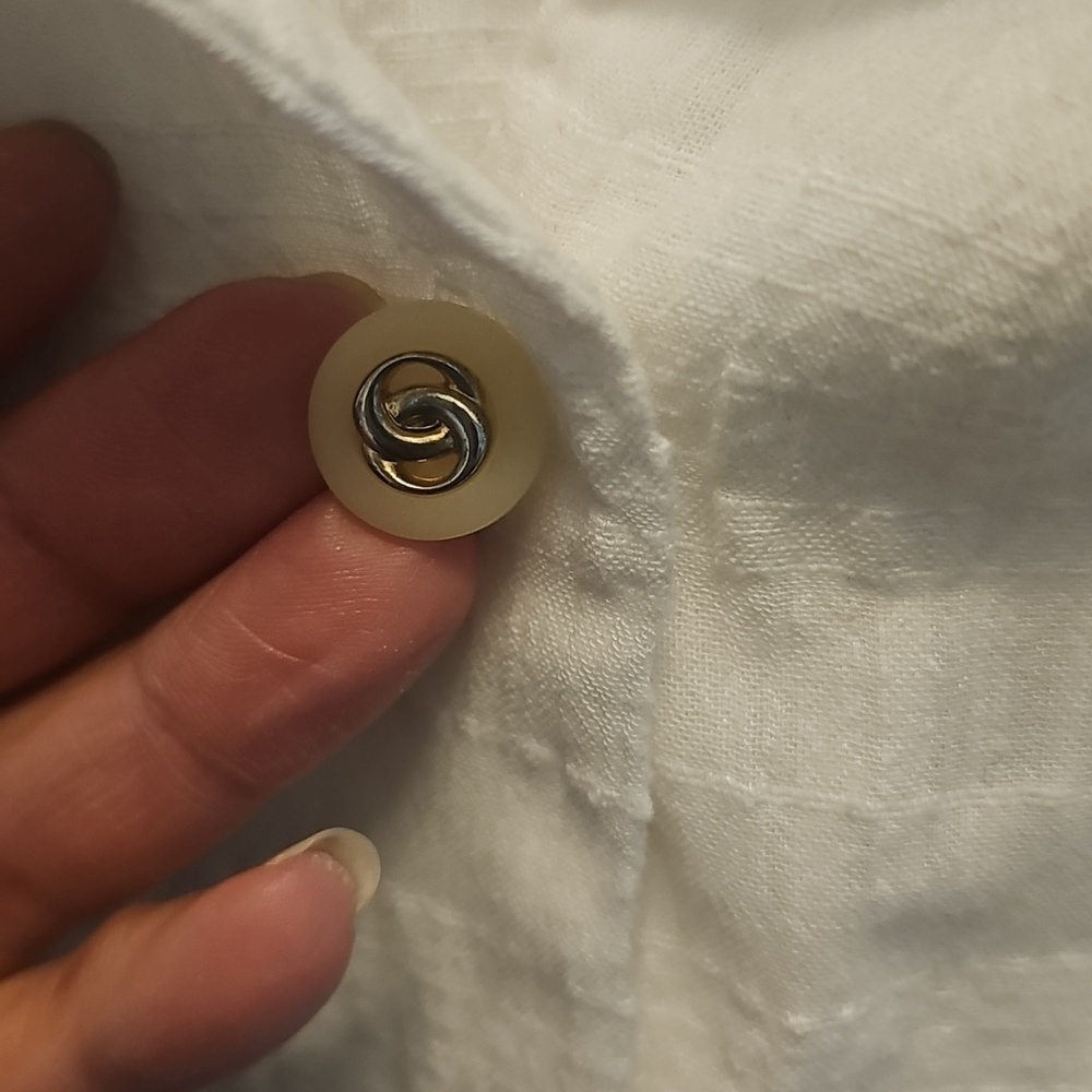 Vintage Tie Front Button Down Shirt - Picture 2 of 7